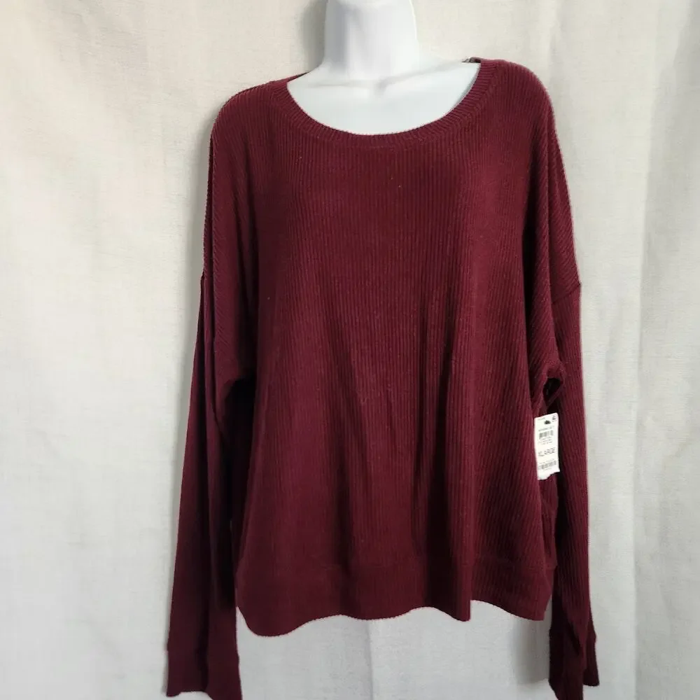 NWT Alfani Intimates XL Burgundy Scoop Neck‎ Cotton Top